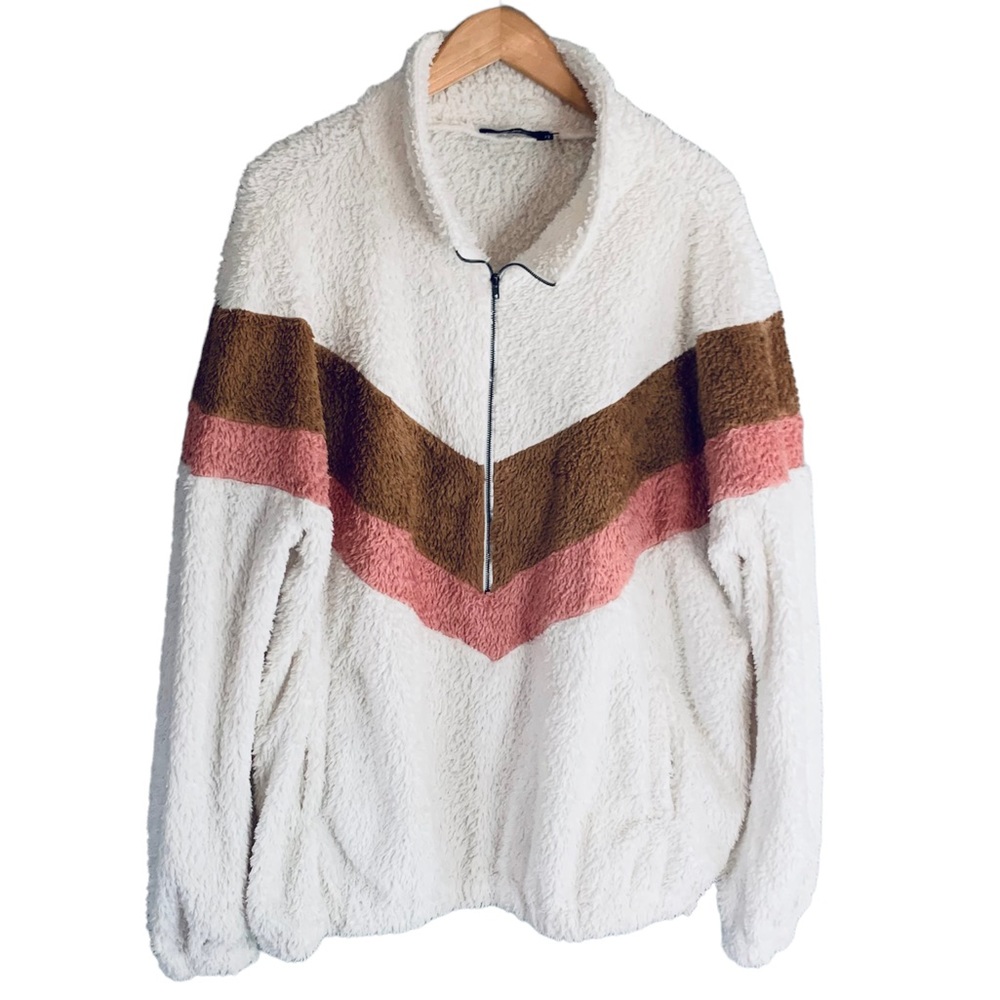 Andree By Unit Pullover Sherpa Jacket Sweater Siz… - image 1